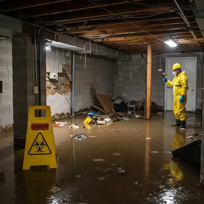 Flooded Basement Electrical Hazard in Jasper County, IA Property